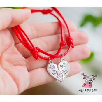 Браслеты парные для двоих "Love". Цена за 1 пару